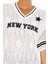 New York Varsity Çizgili Dantel Tişört 3