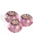 Şeffaf Pembe Boncuklu Charm 12 mm 3 Adet 1
