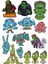 Zombie Canavarlar Sticker Set-1 14 Parça Telefon, Tablet, Defter, Laptop Sticker 1