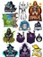 Büyücü Mage Sticker Set 13 Parça Telefon, Tablet, Defter, Laptop Sticker 1