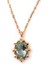 Gümüş Kolye - Vintage Tasarım Green Topaz (Su Yeşili) Taşlı 925 Ayar Gümüş Kolye 3