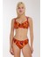 5627 Turuncu Desenli Bikini Takımı 1