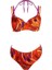 5627 Turuncu Desenli Bikini Takımı 5