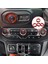 Iklim Ses Düğmeleri Halka Klima Far Anahtarı Trim Kapağı Jeep Wrangler Jl Gladiator Jt 2018-2021, Kırmızı (Yurt Dışından) 5