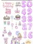 Prenses Doğum Günü Sticker Set 1