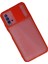 Xiaomi Redmi 9t Kılıf Palm Buzlu Kamera Sürgülü Silikon - Kırmızı Ferrg 2