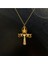 Gold Kaplama Scarab Ankh Gümüş Kolye 2