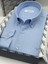 Erkek Slim Fit Uzun Kol Pamuklu Hediye Kutulu Gömlek - Mavi 2