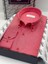 Slim Fit Uzun Kol Pamuklu Hediye Kutulu Kolay Ütülenebilir Erkek Gömlek FS-002225 - Kırmızı 2