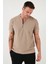 Pamuklu Regular Fit Yarım Fermuarlı T Shirt Erkek T SHİRT 5902653 6