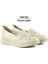 Mammina Beyaz Deri Çapraz Bant Detaylı Slip-On Günlük Ayakkabı 3