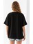 Kadın Bisiklet Yaka Kalp Aksesuarlı T-Shirt Siyah - 25773 8