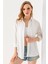 Kadın Uzun Kol Regular Fit Jakarlı Gömlek Beyaz - 25Y 10039 8