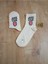 2 Çift Kalp Desenli Çizgili Pamuklu Yumuşak Çorap Arakonç Kadın Krem Pembe Krem Soket Çorabı 36-40 5