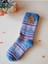 2 Çift Kalın Kışlık Yumuşak Çorap Yılbaşı Motif Etnik Desenli Kadın Çorabı Mavi Mor 36-40 5