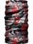 Motosiklet Kırmızı Desenli Siyah Beyaz Unisex Buff Maske Outdoor Boyunluk Bandana 1