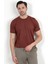 Erkek Bisiklet Yaka Kısa Kol Basic Triko T-Shirt Kahverengi - 2501 4