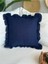Vıntage Fırfırlı Lacivert Kırlent Kılıfı Adet 4