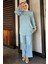 Taş Detaylı Tunik Pantolon Tesettür Ikili Takım P-00016680 1
