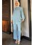 Taş Detaylı Tunik Pantolon Tesettür Ikili Takım P-00016680 2