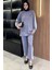 Büyük Beden Renk Garnili Taş Işlemeli Tunik Pantolon Tesettür Ikili Takım P-00016556 2