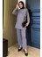 Leopar Desenli Büyük Beden Tunik Pantolon Tesettür Ikili Takım P-00016552 1