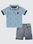 Erkek Bebek Şortlu Takım 6-18 Ay Mavi 1