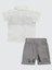 Erkek Bebek 3'lü Şortlu Takım 6-18 Ay Gri 2