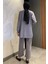 Bisiklet Yaka Ön Taşlı Büyük Beden Tesettür Tunik Pantolon Ikili Takım P-00016525 4