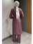 Kadın Inci ve Taş Işlemeli Kuşak Detaylı Tunik Pantolon Tesettür Ikili Takım P-00016353 4