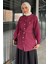 Kadın Kabartma Desenli Kuşak Detaylı Tesettür Gömlek Tunik P-00016352 1