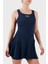 Logolu Slim Fit Yuvarlak Yaka Kalın Askılı Şortlu Pileli Spor Elbise Bayan Elbise 7W000202 AF13282 UB107 6