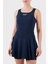 Logolu Slim Fit Yuvarlak Yaka Kalın Askılı Şortlu Pileli Spor Elbise Bayan Elbise 7W000202 AF13282 UB107 7
