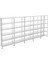 6 Katlı 5'li Galvaniz Çelik Raf - Depo, Arşiv, Kiler, Dosya, Market Rafı - 43x60 cm-300 cm-1.50 mm 1