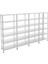 6 Katlı 4'lü Galvaniz Çelik Raf - Depo, Arşiv, Kiler, Dosya, Market Rafı - 31x60 cm-200 cm-0.70 mm 1