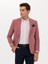 Erkek Bordo Slim Fit Keten Karışımlı Ceket 50264751-VR014 1