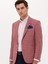 Erkek Bordo Slim Fit Keten Karışımlı Ceket 50264751-VR014 2