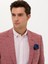 Erkek Bordo Slim Fit Keten Karışımlı Ceket 50264751-VR014 3