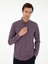 Erkek Mürdüm Slim Fit Uzun Kollu Gömlek 50291698-VR074 3