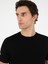 Erkek Siyah Slim Fit Bisiklet Yaka Triko T-Shirt 50293169-VR046 2