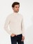 Erkek Bej Slim Fit Balıkçı Yaka Basic Triko Kazak 50257269-VR011 2