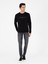 Erkek Siyah Regular Fit Bisiklet Yaka Pamuklu Sweatshirt 50296883-VR046 4