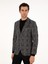 Erkek Siyah Slim Fit Yün Ipek Karışımlı Flanel Ceket 50290523-VR046 3