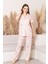 Dreamy Likralı Pamuklu Kısa Kollu Kalpli Düğmeli Gömlek Pijama Takımı 2