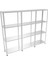 4 Katlı 3'lü Galvaniz Çelik Raf - Depo, Arşiv, Kiler, Dosya, Market Rafı - 43x75 cm-100 cm-1.00 mm 2
