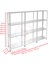 4 Katlı 3'lü Galvaniz Çelik Raf - Depo, Arşiv, Kiler, Dosya, Market Rafı - 43x75 cm-100 cm-1.00 mm 3