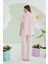 Kadın Önden Düğmeli Pijama Takımı, %100 Pamuk 5
