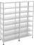 8 Katlı Duble Galvaniz Çelik Raf - Depo, Arşiv, Kiler, Dosya, Market Rafı - 31x75 cm-200 cm-0.70 mm 1