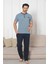 Dreamy Pamuklu Cepli Kısa Kollu Örme Erkek Pijama Takımı 1