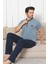 Dreamy Pamuklu Cepli Kısa Kollu Örme Erkek Pijama Takımı 2